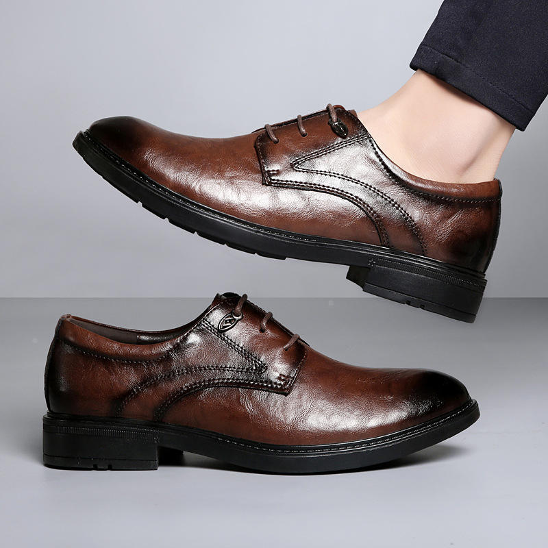 Velapt Baron - détail cuir véritable derby élégant