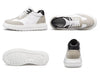Velapt Frost - sneaker cuir blanc glacier vue trois-quarts